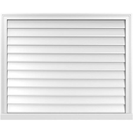 Ekena Millwork Vertical Surface Mount PVC Gable Vent w/ 2"W x 2"H , Brickmould Sill Frame, 42"W x 34"H GVPVE42X3403SN